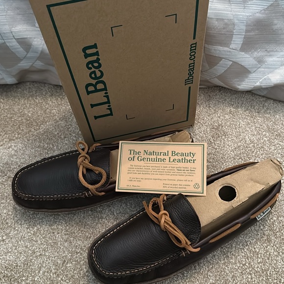 L.L. Bean Shoes Nwt Ll Bean Mens Handsewn Leather Slippers